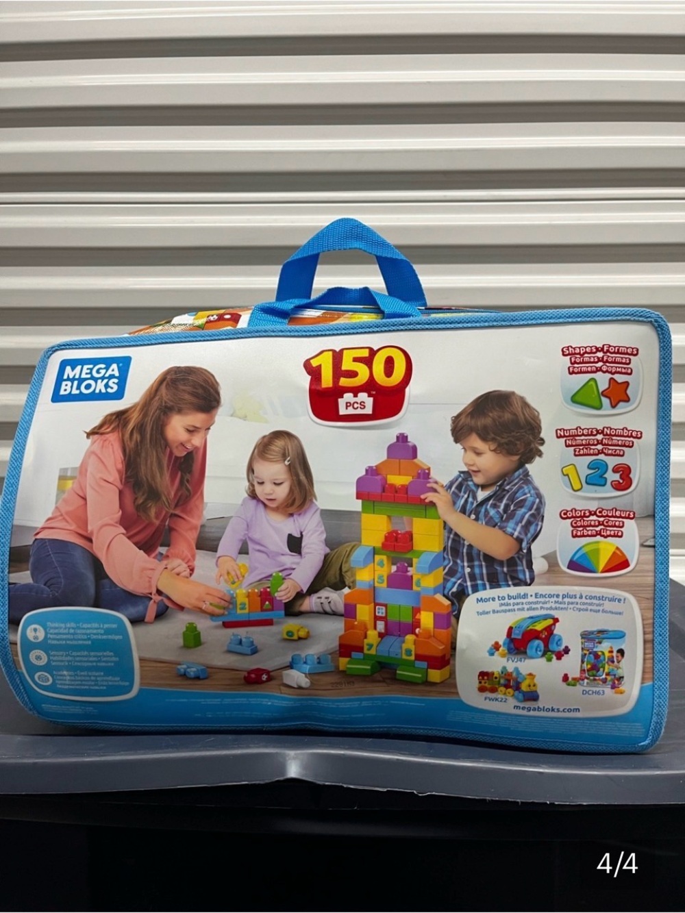 Mega Bloks 150-Piece Building Set - Blue Carry Case, Multicolor Bricks